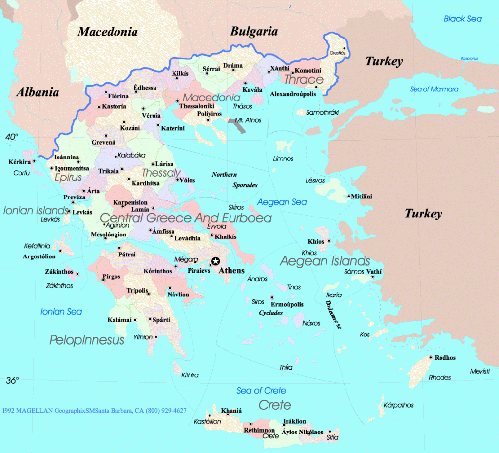 Large Map Of Greece